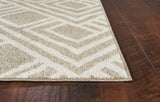 5' X 8' Beige Geometric Indoor Outdoor Area Rug - Homeroots - Flyclothing LLC