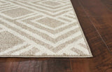 5' X 8' Beige Geometric Indoor Outdoor Area Rug - Homeroots - Flyclothing LLC