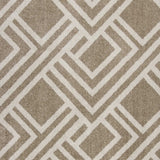 5' X 8' Beige Geometric Indoor Outdoor Area Rug - Homeroots
