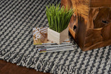 3' X 5' Gray Wool Houndstooth Hand Woven Area Rug - Homeroots - Flyclothing LLC