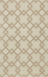 2' X 7' Ivory Diamond Tiles Wool Runner Rug - Homeroots - Flyclothing LLC