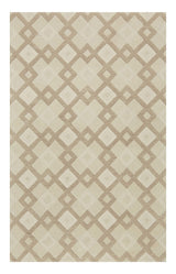 2' X 7' Ivory Diamond Tiles Wool Runner Rug - Homeroots - Flyclothing LLC