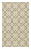 2' X 7' Ivory Diamond Tiles Wool Runner Rug - Homeroots