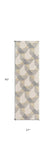 2' X 7' Ivory Or Grey Geometric Wool Runner Rug - Homeroots