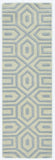 8' Grey Hand Tufted Geometric Indoor Runner Rug - Homeroots