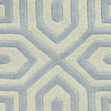 8' Grey Hand Tufted Geometric Indoor Runner Rug - Homeroots