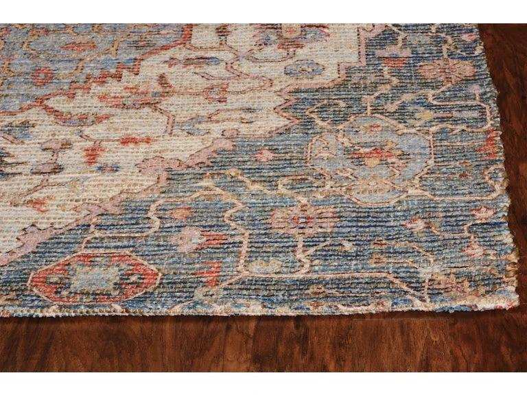8' X 10' Blue Red Hand Woven Diamond Medallion Indoor Area Rug - Homeroots - Flyclothing LLC