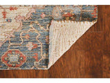 8' X 10' Blue Red Hand Woven Diamond Medallion Indoor Area Rug - Homeroots - Flyclothing LLC