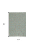 7' X 7' Green and Ivory Hand Hooked Area Rug - Homeroots - Flyclothing LLC
