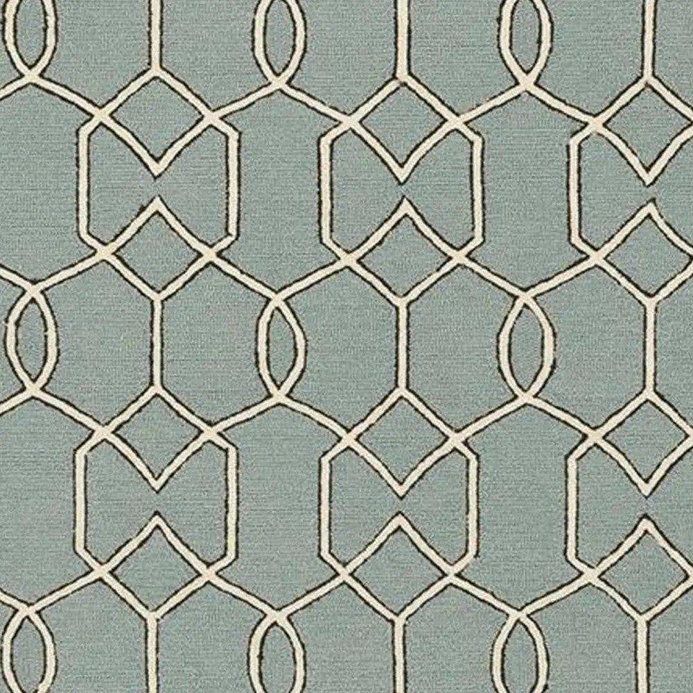 7' X 7' Green and Ivory Hand Hooked Area Rug - Homeroots - Flyclothing LLC