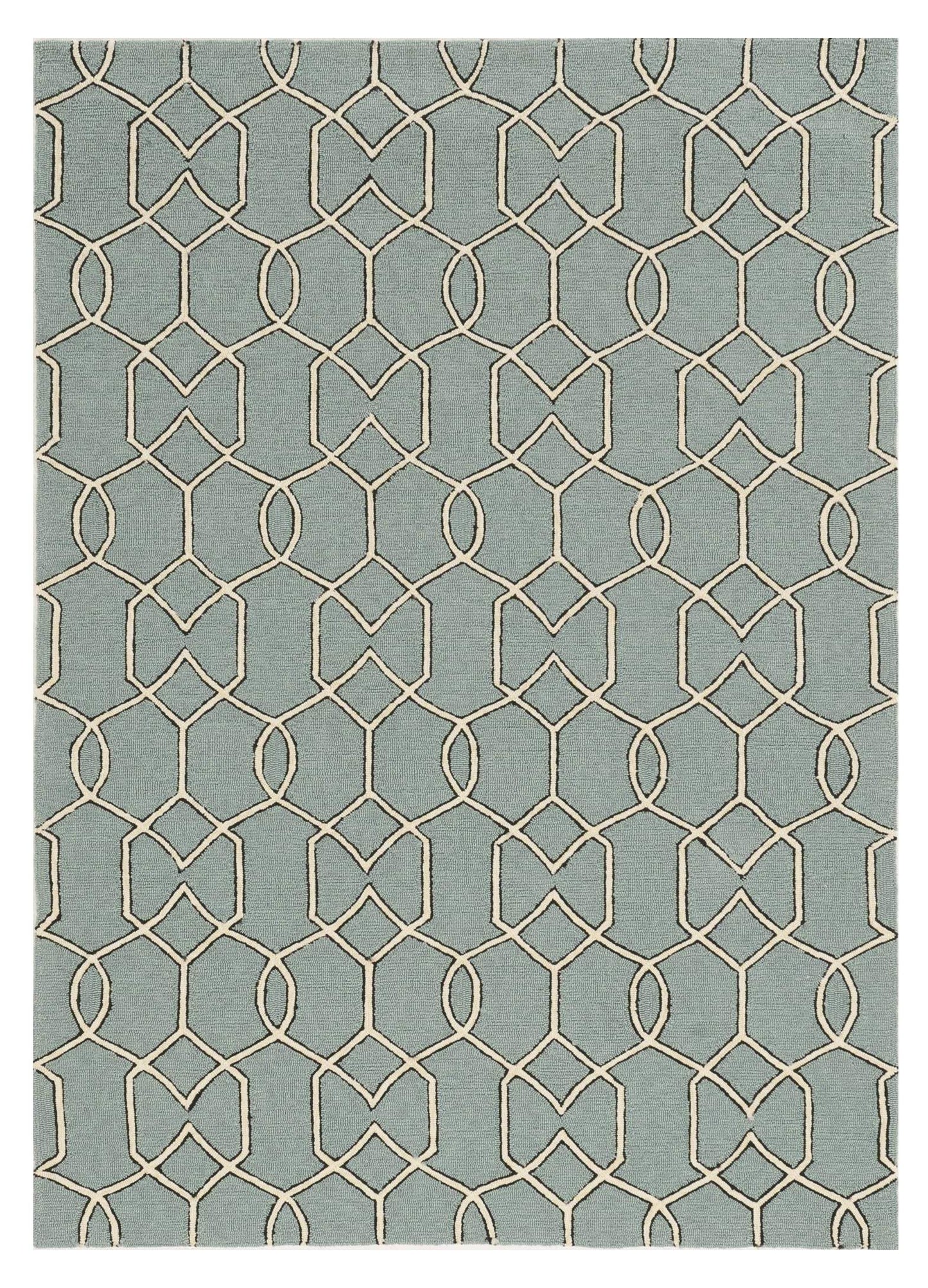 7' X 7' Green and Ivory Hand Hooked Area Rug - Homeroots - Flyclothing LLC