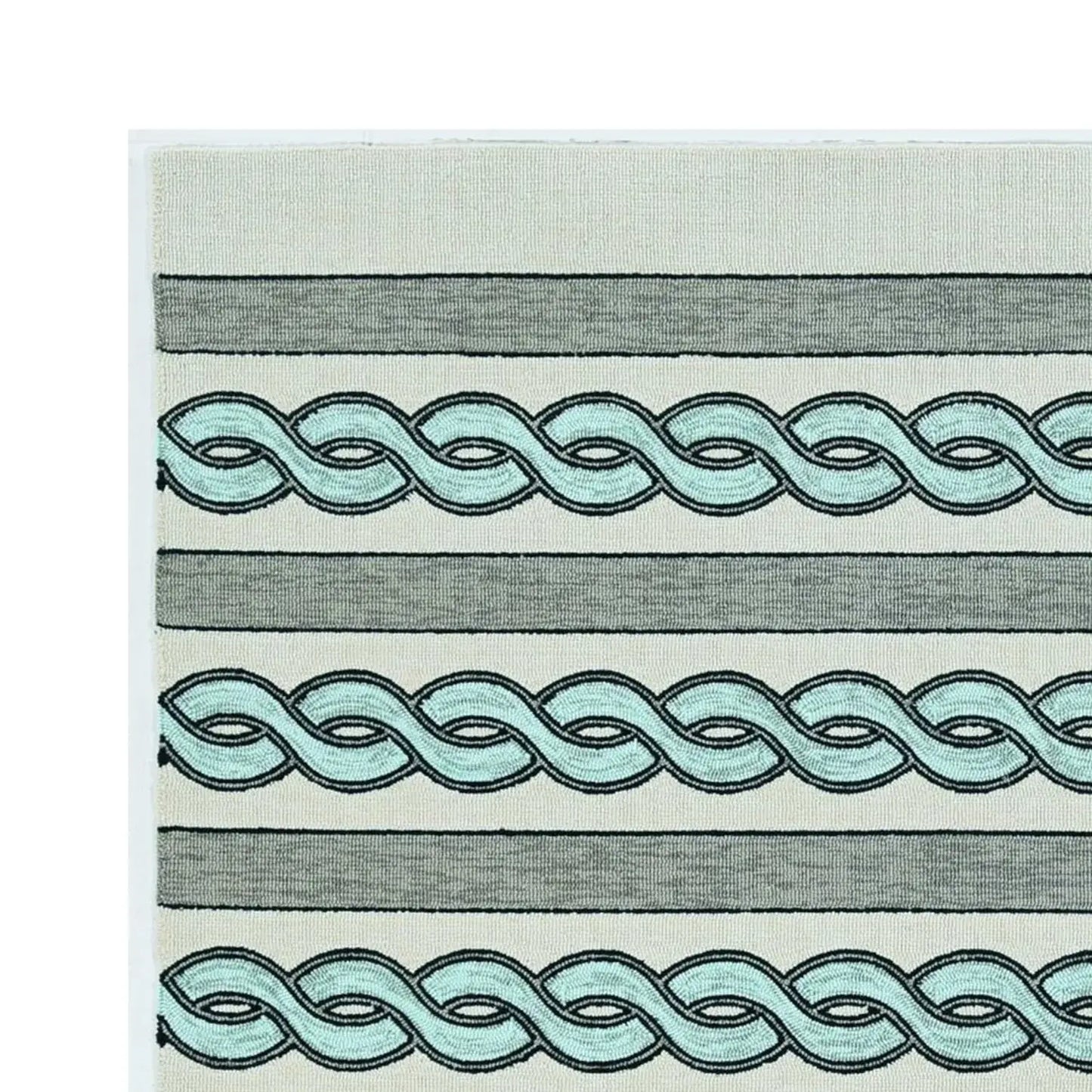 7' X 7' Ivory Tribal Hand Hooked Area Rug - Homeroots - Flyclothing LLC