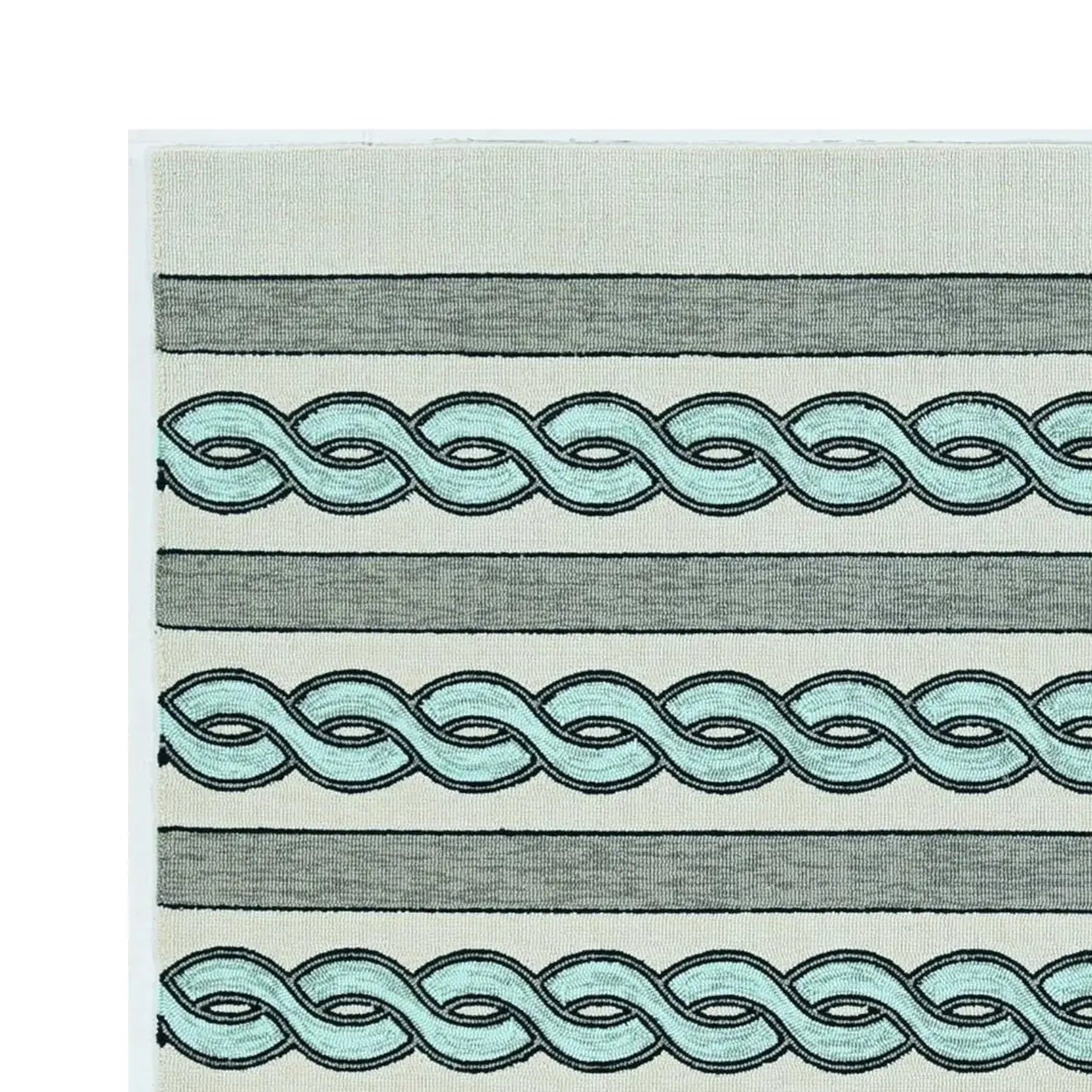 7' X 7' Ivory Tribal Hand Hooked Area Rug - Homeroots - Flyclothing LLC