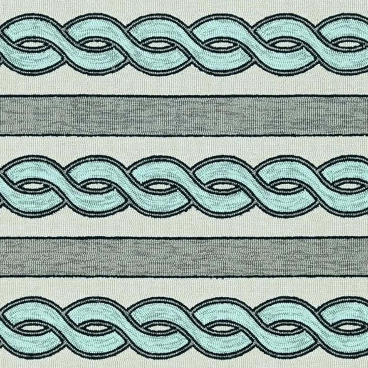 7' X 7' Ivory Tribal Hand Hooked Area Rug - Homeroots - Flyclothing LLC