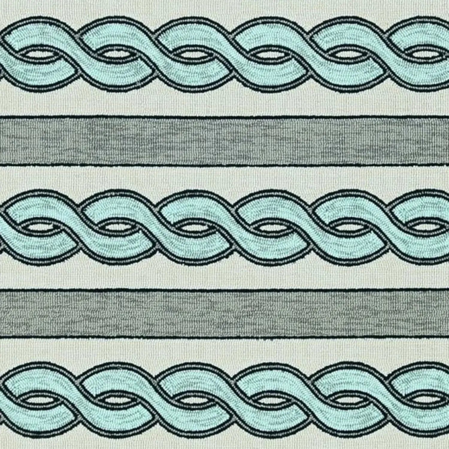 7' X 7' Ivory Tribal Hand Hooked Area Rug - Homeroots - Flyclothing LLC