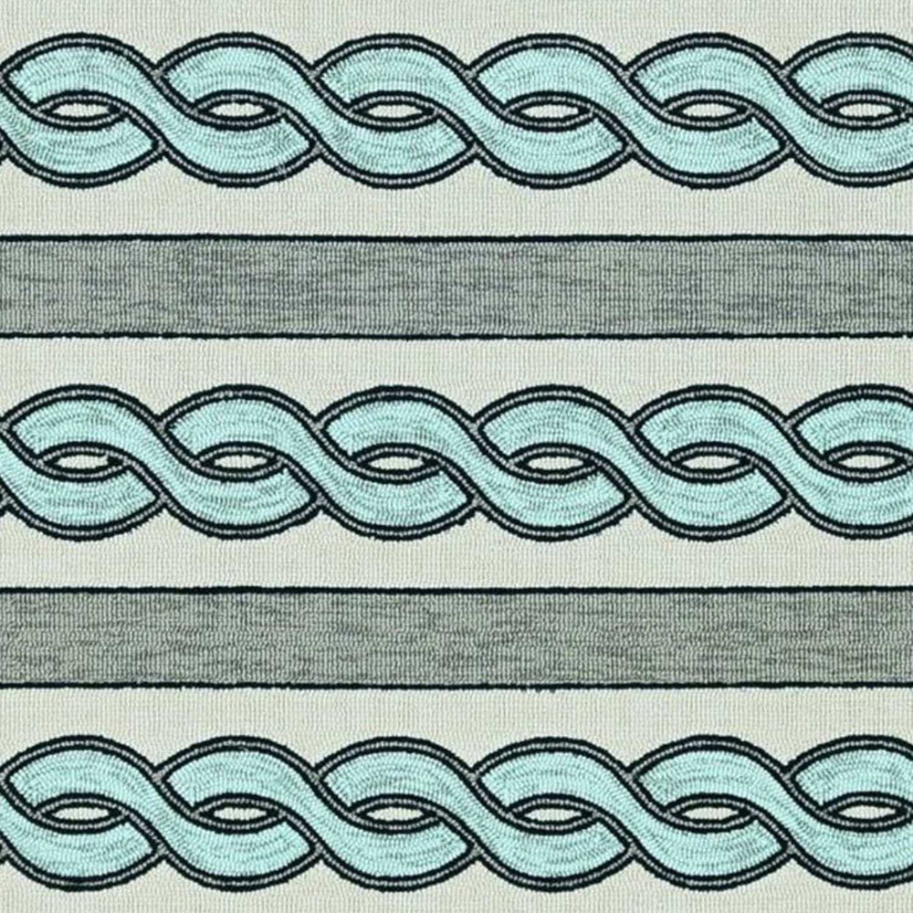 7' X 7' Ivory Tribal Hand Hooked Area Rug - Homeroots - Flyclothing LLC