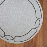 7' Round Ivory Round Indoor Outdoor Area Rug - Homeroots - Flyclothing LLC