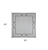 7' X 7' Oatmeal Ivory Geometric Hand Hooked Area Rug - Homeroots - Flyclothing LLC