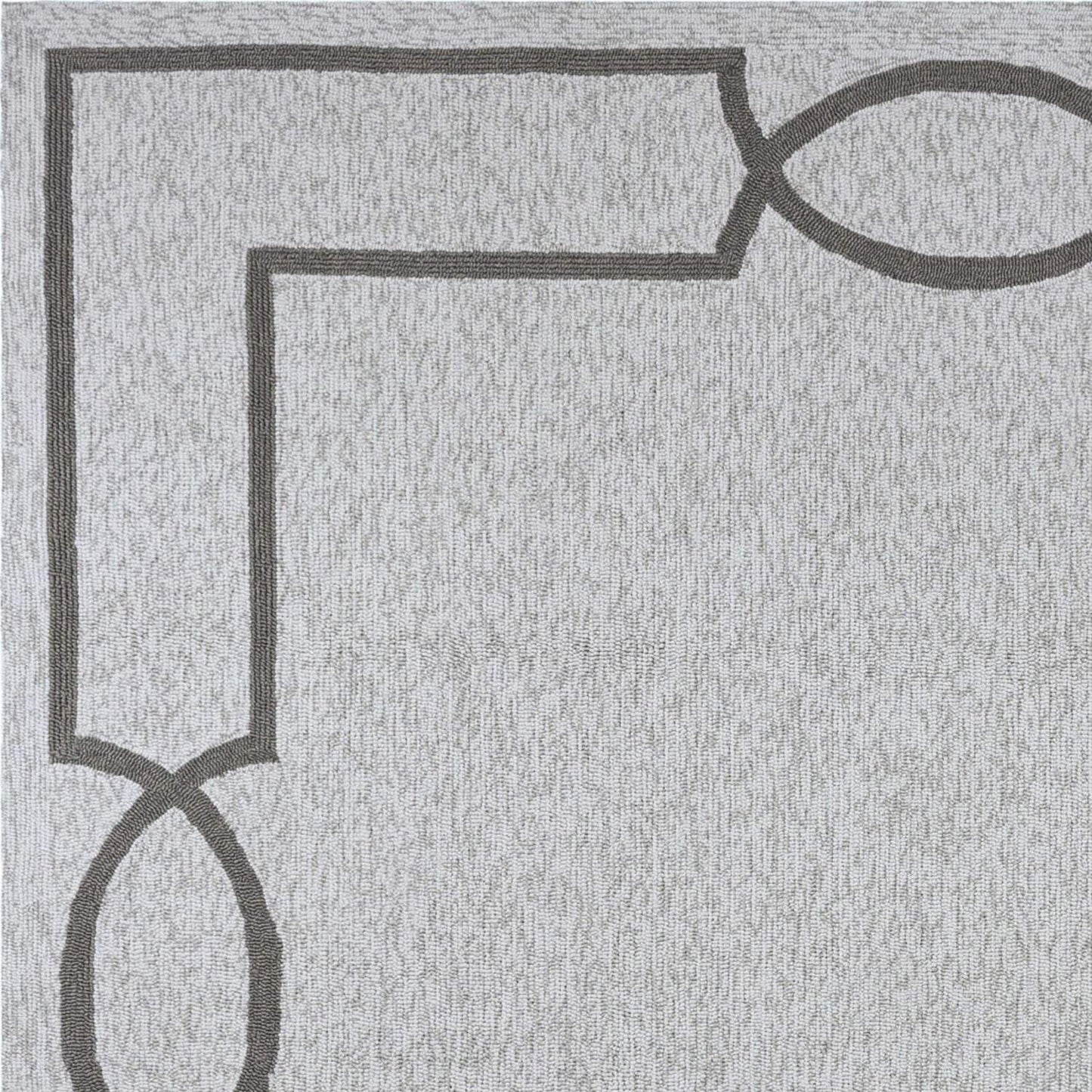 7' X 7' Oatmeal Ivory Geometric Hand Hooked Area Rug - Homeroots - Flyclothing LLC