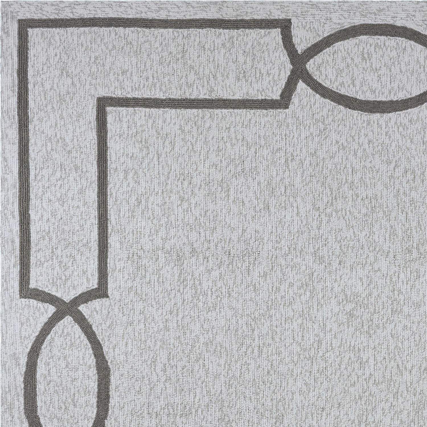 7' X 7' Oatmeal Ivory Geometric Hand Hooked Area Rug - Homeroots - Flyclothing LLC
