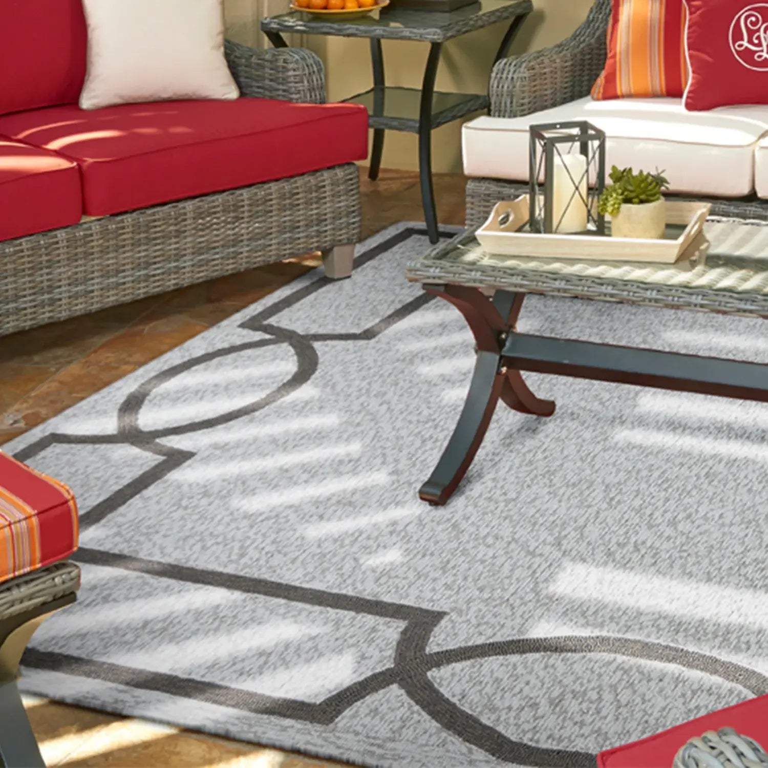 7' X 7' Oatmeal Ivory Geometric Hand Hooked Area Rug - Homeroots - Flyclothing LLC