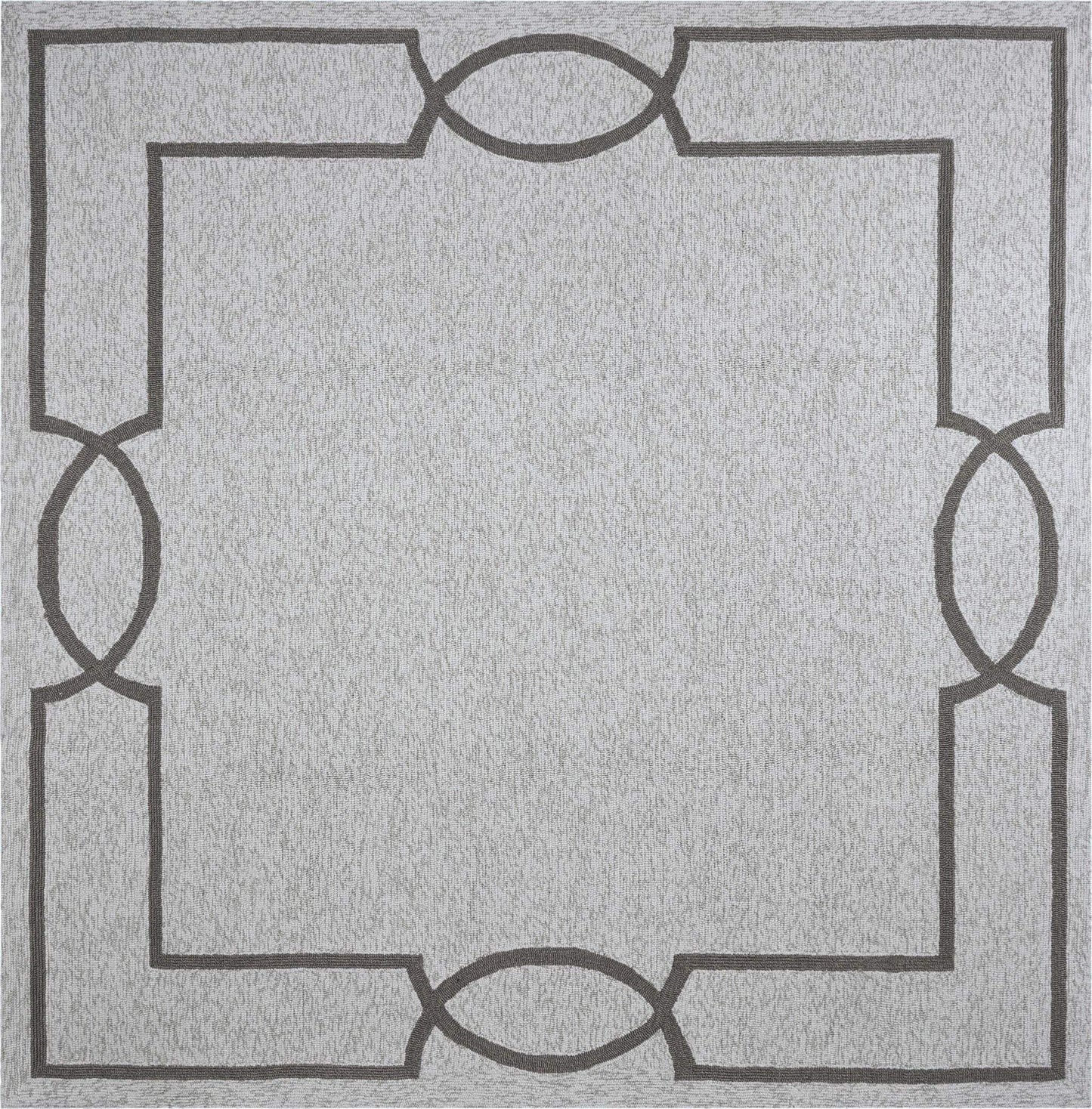 7' X 7' Oatmeal Ivory Geometric Hand Hooked Area Rug - Homeroots - Flyclothing LLC