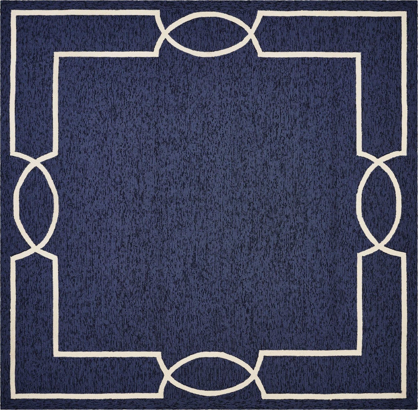 7' X 7' Ocean Blue Hand Hooked Area Rug - Homeroots - Flyclothing LLC