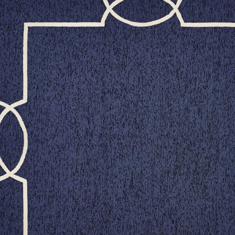7' X 7' Ocean Blue Hand Hooked Area Rug - Homeroots - Flyclothing LLC