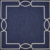 7' X 7' Ocean Blue Hand Hooked Area Rug - Homeroots - Flyclothing LLC