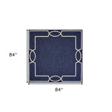 7' X 7' Ocean Blue Hand Hooked Area Rug - Homeroots - Flyclothing LLC
