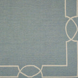 7' X 7' Blue and Ivory Geometric Hand Hooked Area Rug - Homeroots - Flyclothing LLC