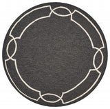 7' Round Onyx Round Indoor Outdoor Area Rug - Homeroots - Flyclothing LLC