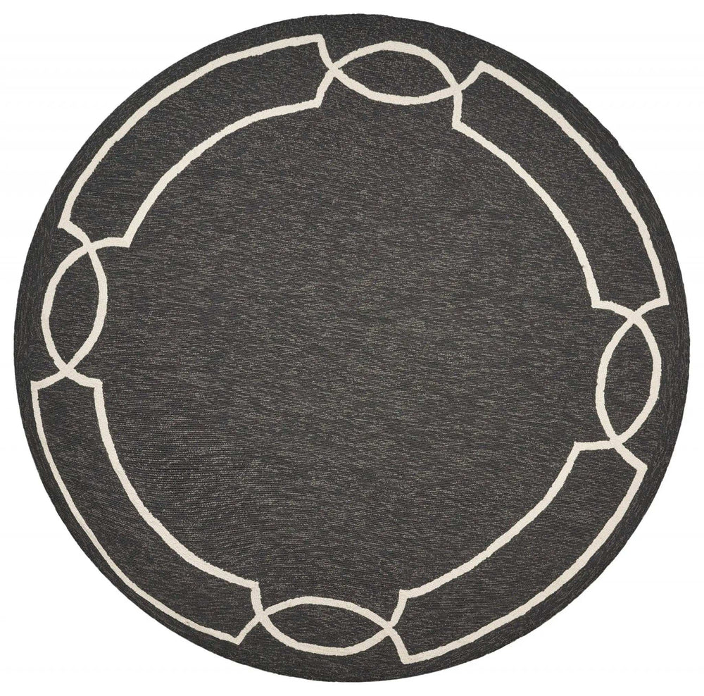7' Round Onyx Round Indoor Outdoor Area Rug - Homeroots - Flyclothing LLC