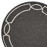 7' Round Onyx Round Indoor Outdoor Area Rug - Homeroots - Flyclothing LLC