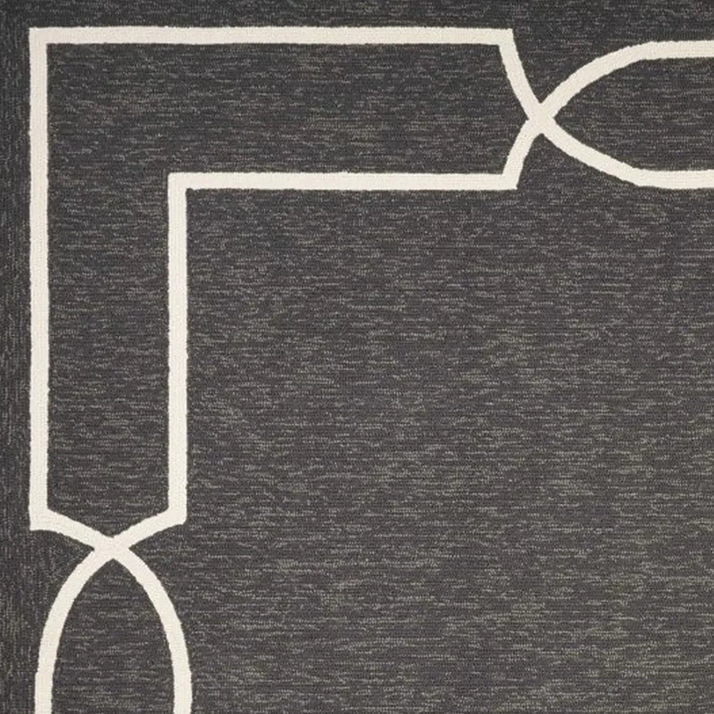 7' X 7' Black Geometric Hand Hooked Area Rug - Homeroots - Flyclothing LLC
