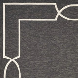 7' X 7' Black Geometric Hand Hooked Area Rug - Homeroots - Flyclothing LLC