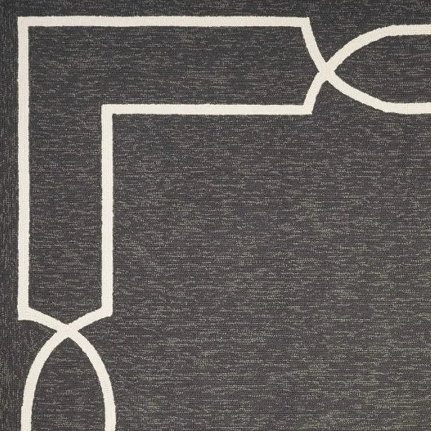 7' X 7' Black Geometric Hand Hooked Area Rug - Homeroots - Flyclothing LLC