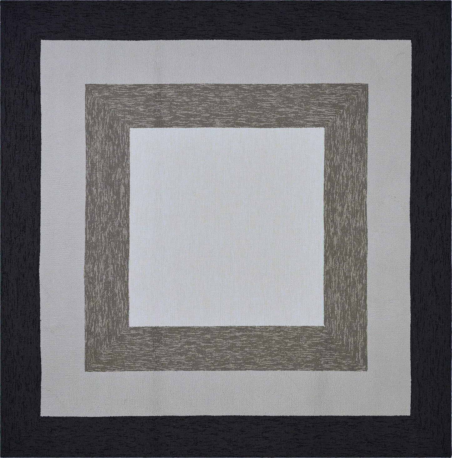 7' X 7' Gray Geometric Hand Hooked Area Rug - Homeroots - Flyclothing LLC