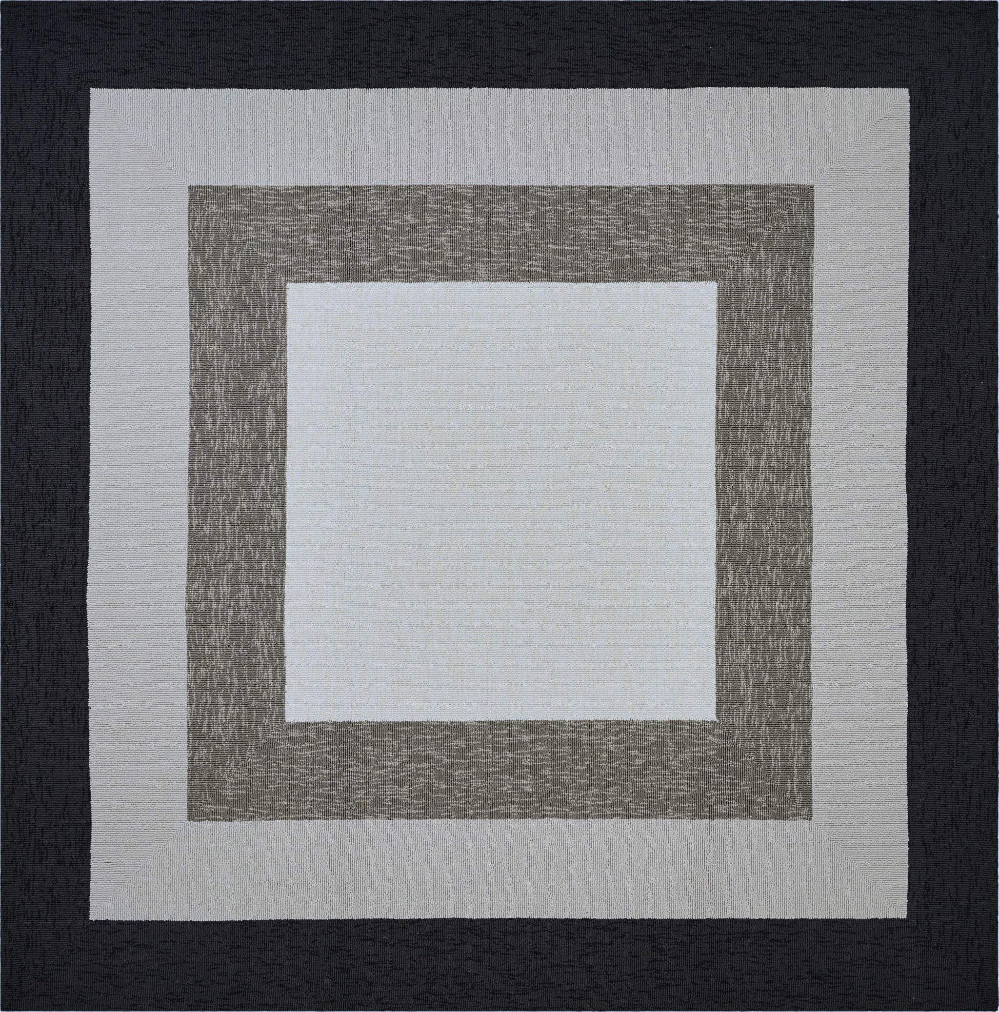7' X 7' Gray Geometric Hand Hooked Area Rug - Homeroots - Flyclothing LLC