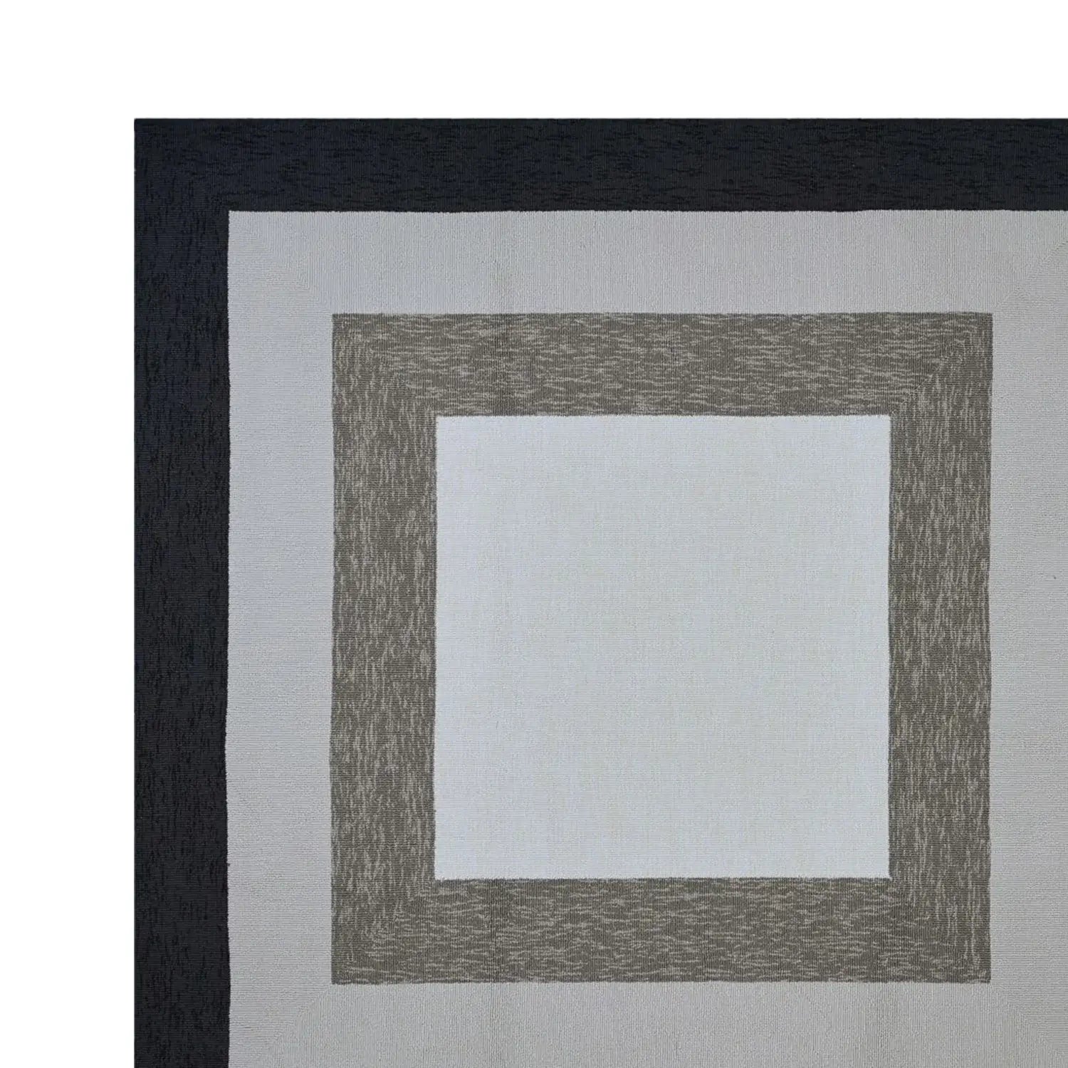 7' X 7' Gray Geometric Hand Hooked Area Rug - Homeroots - Flyclothing LLC