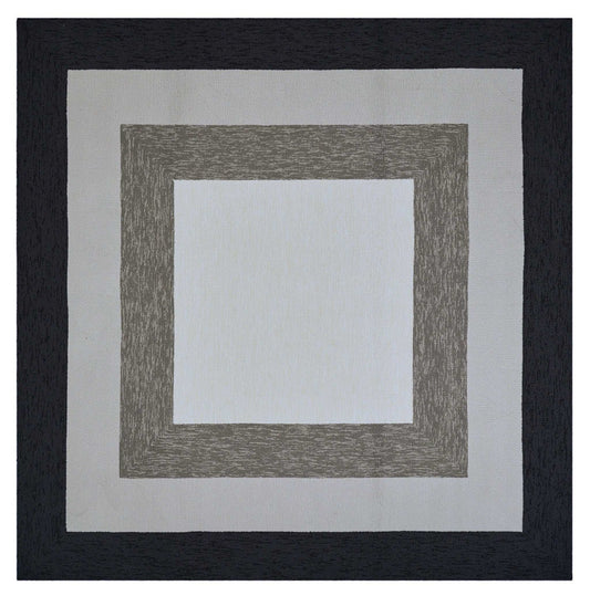 7' X 7' Gray Geometric Hand Hooked Area Rug - Homeroots - Flyclothing LLC