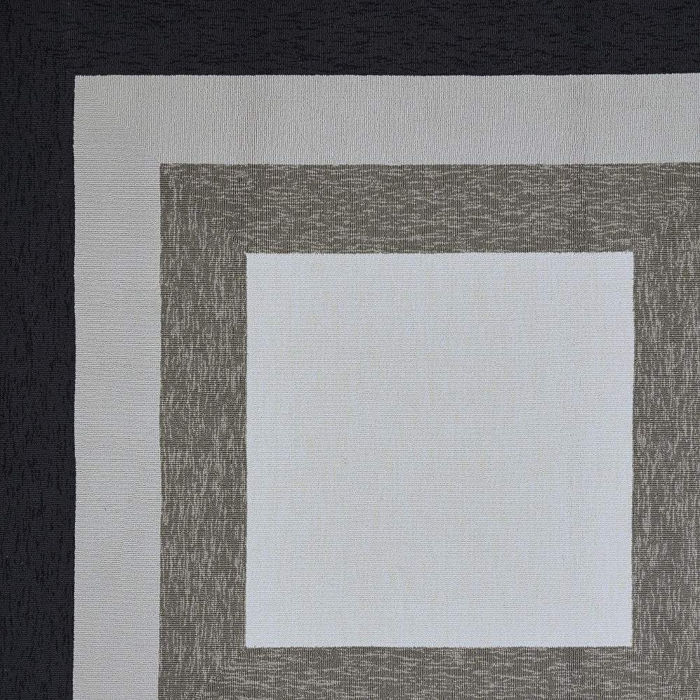 7' X 7' Gray Geometric Hand Hooked Area Rug - Homeroots - Flyclothing LLC