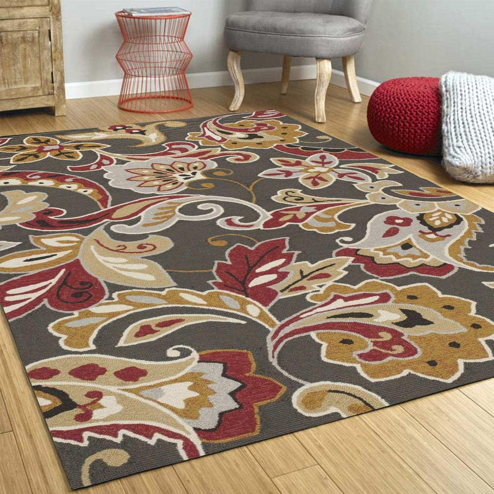 7' Taupe Round Hand Tufted Area Rug With UV Protection - Homeroots - Flyclothing LLC