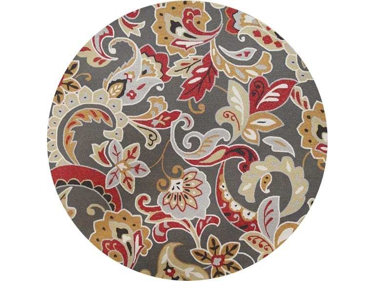 7' Taupe Round Hand Tufted Area Rug With UV Protection - Homeroots - Flyclothing LLC