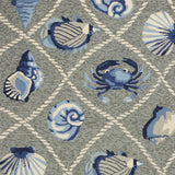8' Round Gray Round Abstract Handmade Indoor Outdoor Area Rug - Homeroots - Flyclothing LLC