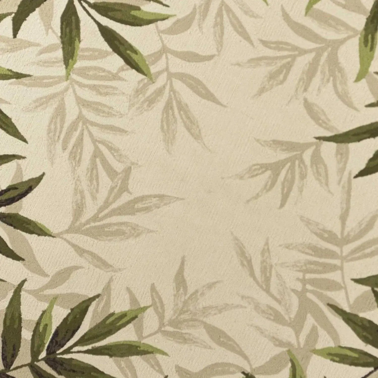 8' Round Sand Round Floral Handmade Indoor Outdoor Area Rug - Homeroots - Flyclothing LLC