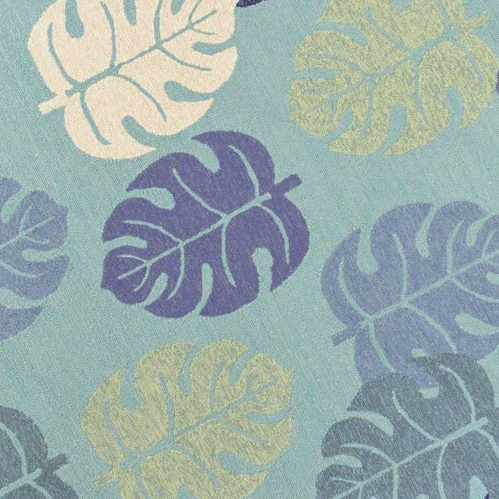 7' Round Uv Treated Polypropylene Turquoise Area Rug - Homeroots - Flyclothing LLC