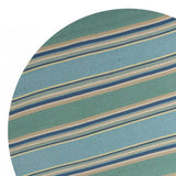 8' Round Blue Round Striped Handmade Indoor Outdoor Area Rug - Homeroots - Flyclothing LLC