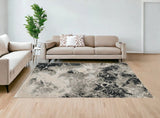 7' X 10' Silver Machine Woven Abstract Indoor Area Rug - Homeroots