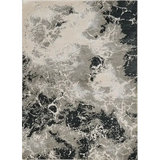 7' X 10' Silver Machine Woven Abstract Indoor Area Rug - Homeroots - Flyclothing LLC
